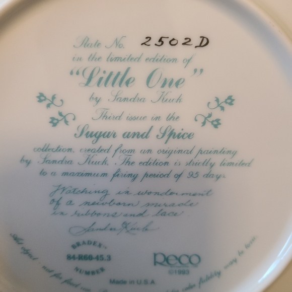 RECO Decorative Porcelain Plate - Picture 2 of 3